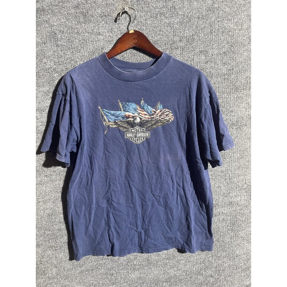 Vintage Harley-Davidson Shirt Mens XL Eagle Dudley Perkins San Francisco 1999